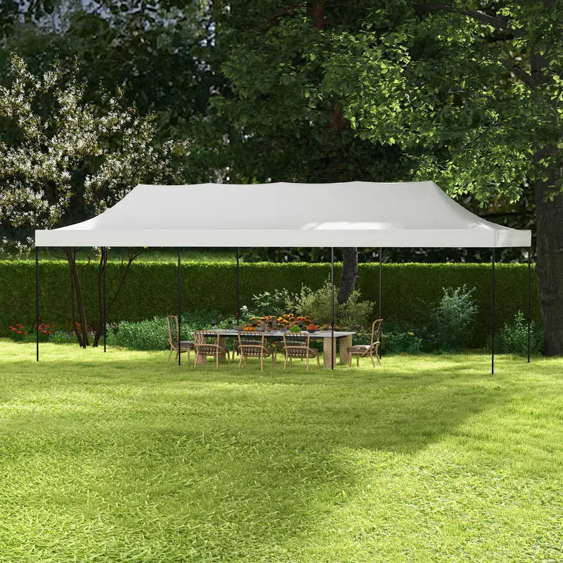 9.5' x 28' Pop Up Canopy Tent, Instant Tent for Parties, Height Adjustable, with Carry Bag and Sand Bags
9.5' x 28' Pop Up Canopy Tent, Instant Tent for Parties, Height Adjustable, with Carry Bag and Sand Bags
