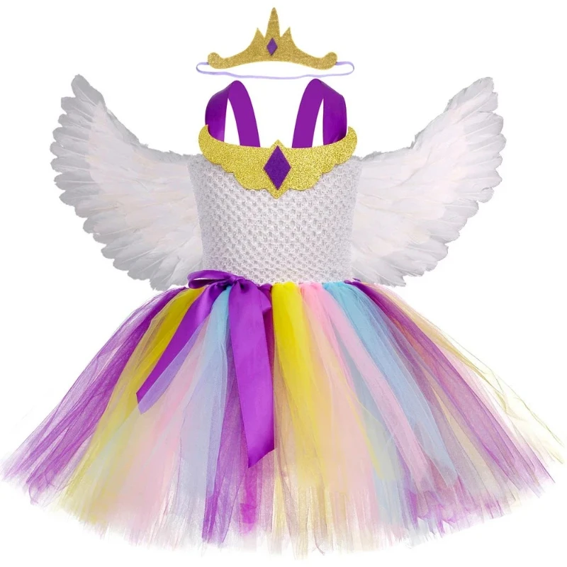 Unicorn Princess Celestia Tutu Dress for Girls Birthday Party Clothes Kids Halloween Carnival Cosplay Rainbow Pony Costume Dress
Unicorn Princess Celestia Tutu Dress for Girls Birthday Party Clothes Kids Halloween Carnival Cosplay Rainbow Pony Costume Dress