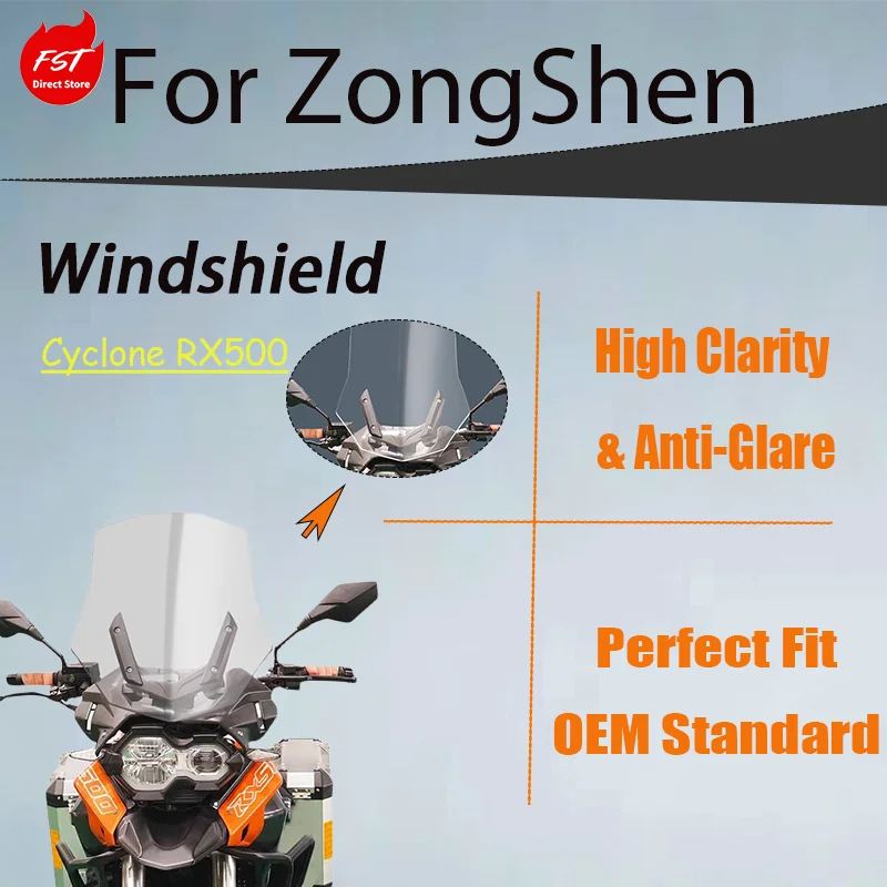 High Quality Windshield with Chest Guard for Zongshen Cyclone RX500
High Quality Windshield with Chest Guard for Zongshen Cyclone RX500