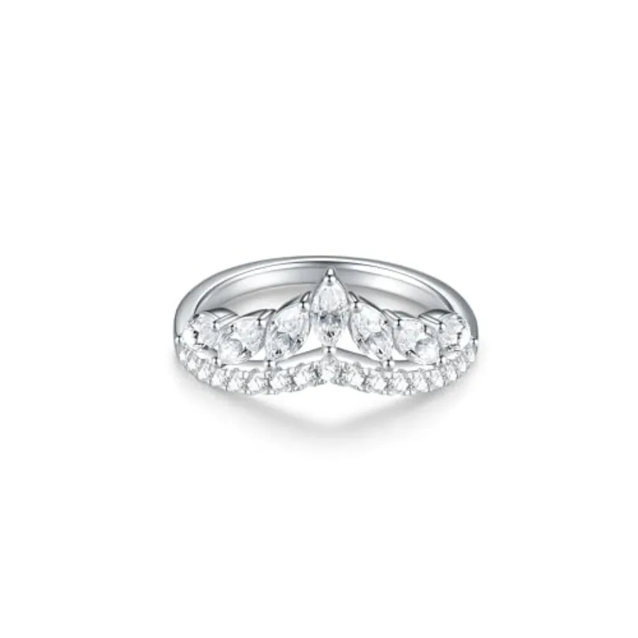 Curved Moissanite Eternity Rings Wedding Bands for women D Color VVS1 Clarity Marquise Cut 925 Sterling Silver Ring Guard Enhan
Curved Moissanite Eternity Rings Wedding Bands for women D Color VVS1 Clarity Marquise Cut 925 Sterling Silver Ring Guard Enhan