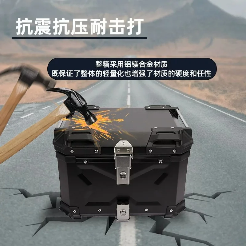 Universal Quick Release Aluminum Motorcycle Top Case Waterproof Large Capacity Trunk for E Scooter Luggage Box
Universal Quick Release Aluminum Motorcycle Top Case Waterproof Large Capacity Trunk for E Scooter Luggage Box