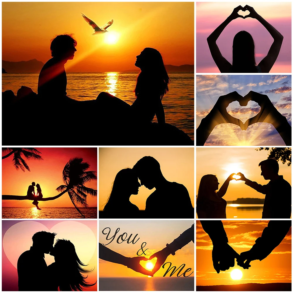 5D Diamond Painting Love Heart Diamond Embroidery Sunset Silhouettes Mosaic Rhinestone Landscape Cross Stitch Kits Home Decor
5D Diamond Painting Love Heart Diamond Embroidery Sunset Silhouettes Mosaic Rhinestone Landscape Cross Stitch Kits Home Decor