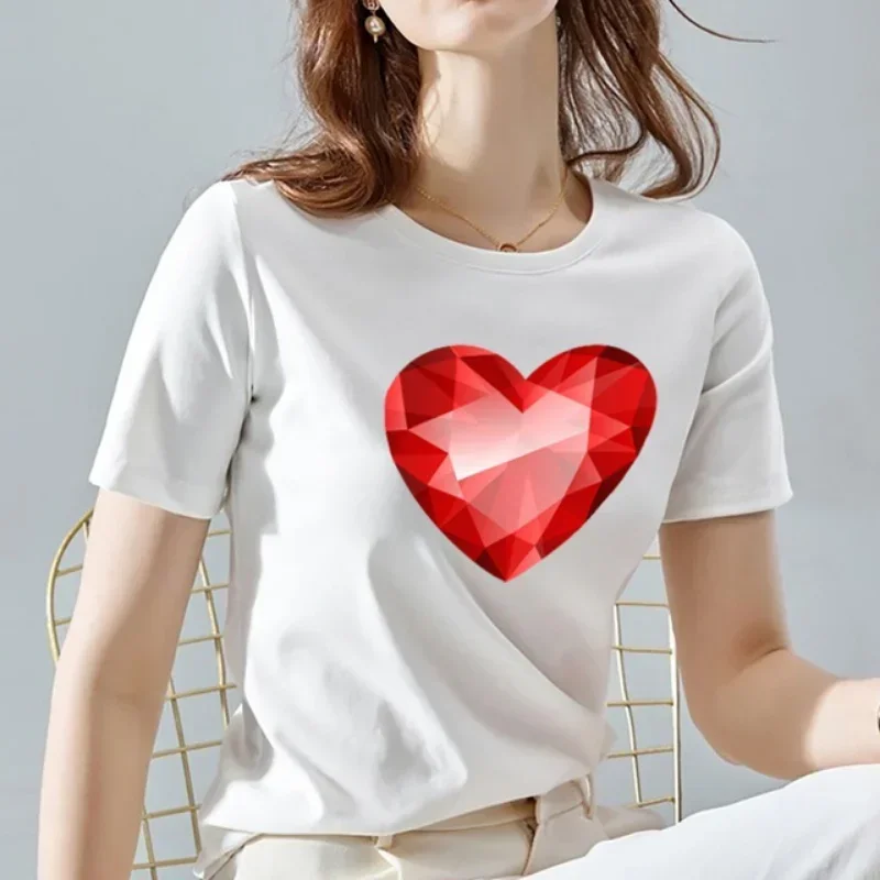 Футболка женская с круглым вырезом, Модный повседневный топ с принтом Love, с коротким рукавом, для мальчиков и девочек
Футболка женская с круглым вырезом, Модный повседневный топ с принтом Love, с коротким рукавом, для мальчиков и девочек