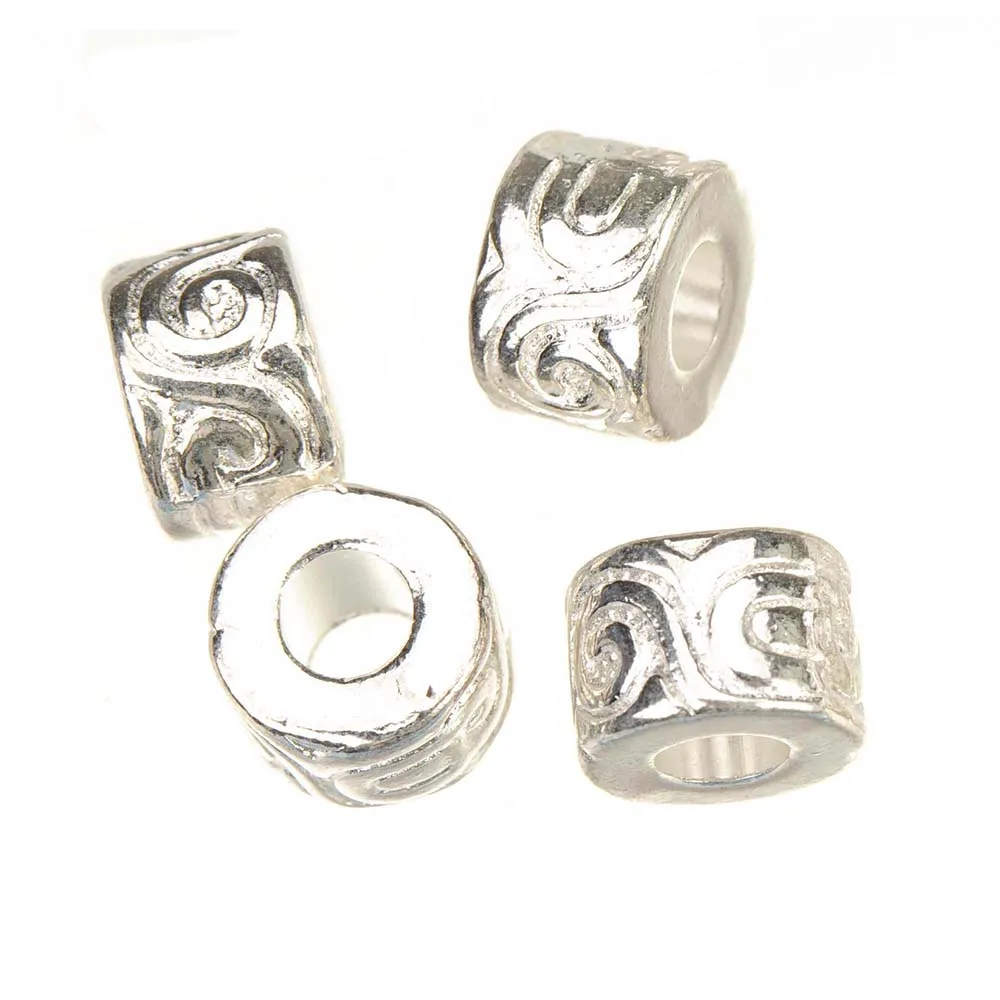 Wholesales 20pcs Large Hole Beads For Bracelets Leather Rope Diy Metal Shiny Silver Alloy Handmade Jewelry Findings Or Component
Wholesales 20pcs Large Hole Beads For Bracelets Leather Rope Diy Metal Shiny Silver Alloy Handmade Jewelry Findings Or Component