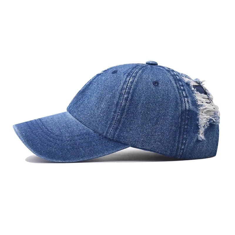 Fashion Denim Baseball Cap for Women Men Solid Color Adjustable Outdoor Ripped Sun Visors Hat Hip Hop Dad Trucker Ponytail Caps
Fashion Denim Baseball Cap for Women Men Solid Color Adjustable Outdoor Ripped Sun Visors Hat Hip Hop Dad Trucker Ponytail Caps