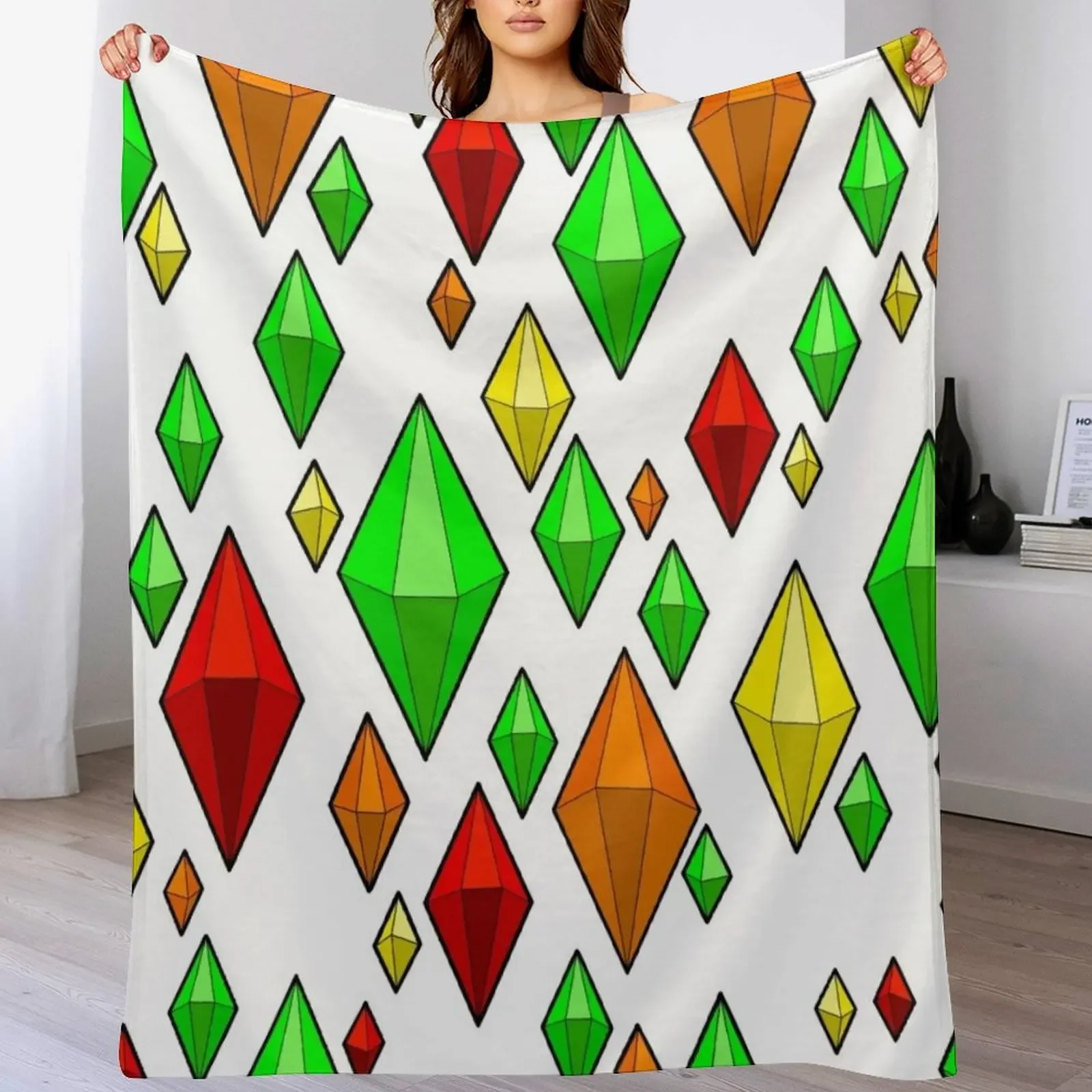 Plumbobs Throw Blanket All Season Lightweight Soft Blanket for Bed
Plumbobs Throw Blanket All Season Lightweight Soft Blanket for Bed