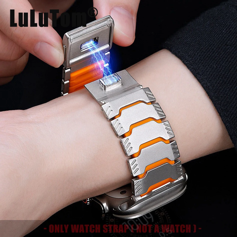 Luxury Titanium Rubber Band for Apple Watch 11 10 9 8 7 3 2 SE Strap Iwatch Series 42 44 45 46 49 mm Replacement Bands Men Women
Luxury Titanium Rubber Band for Apple Watch 11 10 9 8 7 3 2 SE Strap Iwatch Series 42 44 45 46 49 mm Replacement Bands Men Women