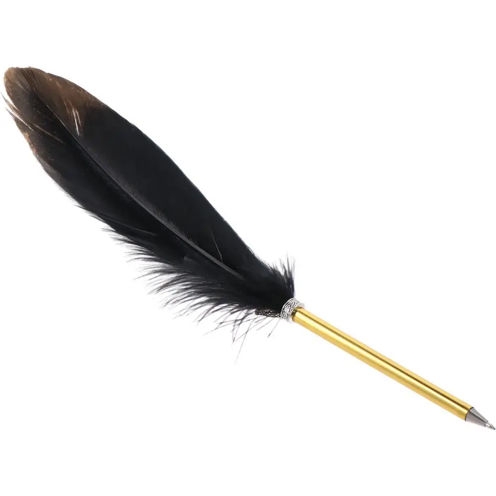Smooth Writing Feather Quill Ballpoint Refined Gift Wedding Soft Fluffy Pen Vintage Black Calligraphy Pen Office
Smooth Writing Feather Quill Ballpoint Refined Gift Wedding Soft Fluffy Pen Vintage Black Calligraphy Pen Office