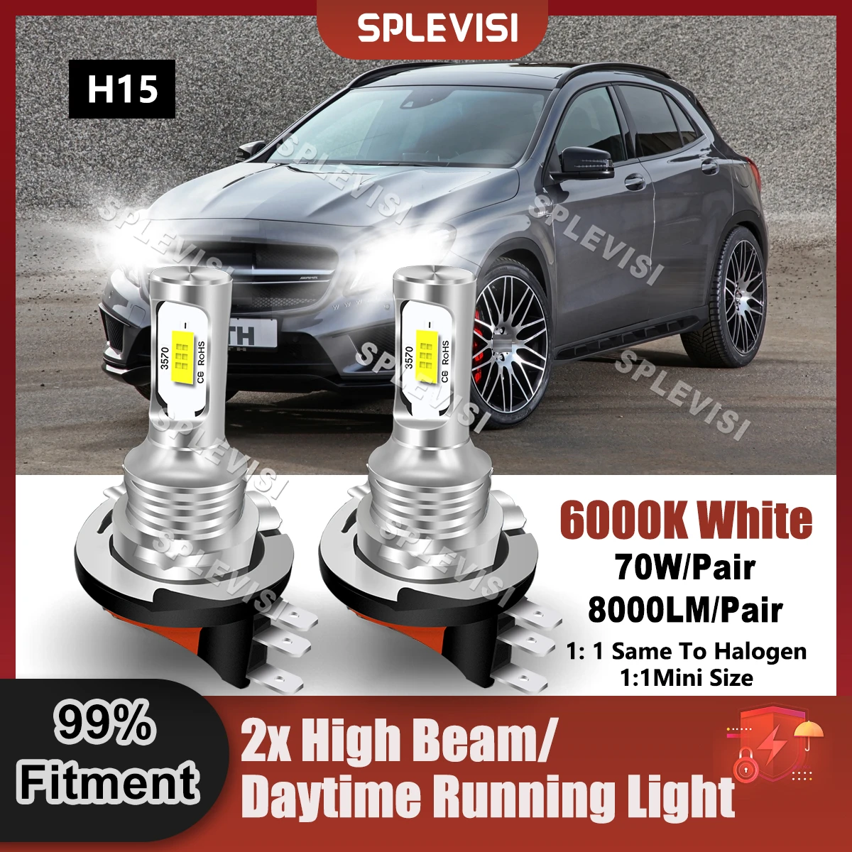 2x Brightness LED H15 High Beam/Daytime Running Light Bulbs For Mercedes X156 2014 2015 2016 2017 2018 2019 2020 2021 2022 2023
2x Brightness LED H15 High Beam/Daytime Running Light Bulbs For Mercedes X156 2014 2015 2016 2017 2018 2019 2020 2021 2022 2023