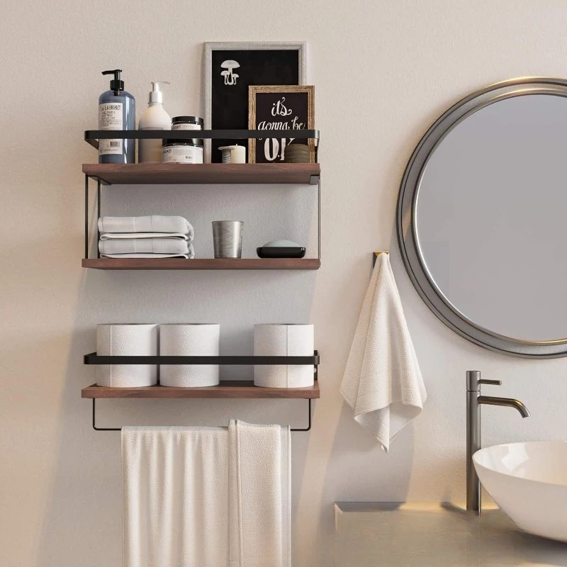 Wall-Mounted Organizer Shelf Bathroom Towel Bar Multi-Purpose Storage Rack for Kitchen Seasoning Storage Space-Saving Holder
Wall-Mounted Organizer Shelf Bathroom Towel Bar Multi-Purpose Storage Rack for Kitchen Seasoning Storage Space-Saving Holder