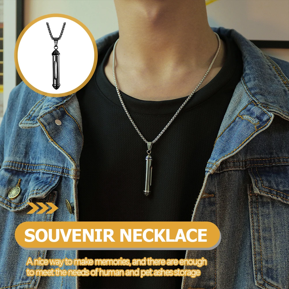 Necklace for Ashes Titanium Steel Urn Men Cremation Necklaces Memorial Black Jewelry Man
Necklace for Ashes Titanium Steel Urn Men Cremation Necklaces Memorial Black Jewelry Man