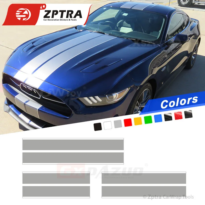 Double Racing Stripe Decal Universal Carbon Black Hood to Trunk Vinyl Rally Sticker Cars, Trucks, SUVs for Ford Mustang
Double Racing Stripe Decal Universal Carbon Black Hood to Trunk Vinyl Rally Sticker Cars, Trucks, SUVs for Ford Mustang