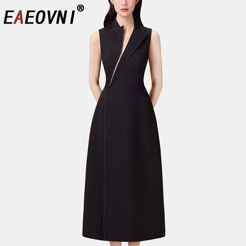 Элегантное длинное платье без рукавов EAEOVNI для женщин, с V-образным вырезом, разрезом, завышенной талией, А-силуэт, для вечеринок, модная новинка 2026 года
Элегантное длинное платье без рукавов EAEOVNI для женщин, с V-образным вырезом, разрезом, завышенной талией, А-силуэт, для вечеринок, модная новинка 2026 года