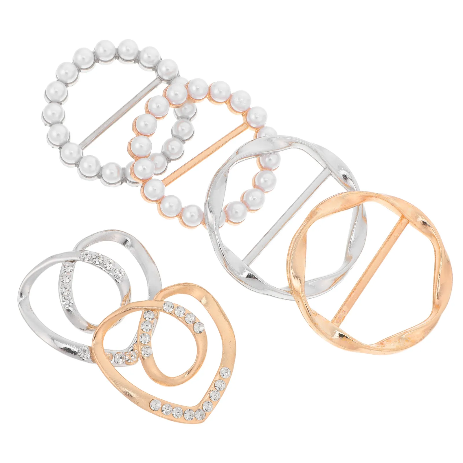 6Pcs Pearl Silk Scarf Clips Round Buckle Elegant Clothing Accessories for Formal Casual Occasions Scarf Brooches for Women
6Pcs Pearl Silk Scarf Clips Round Buckle Elegant Clothing Accessories for Formal Casual Occasions Scarf Brooches for Women