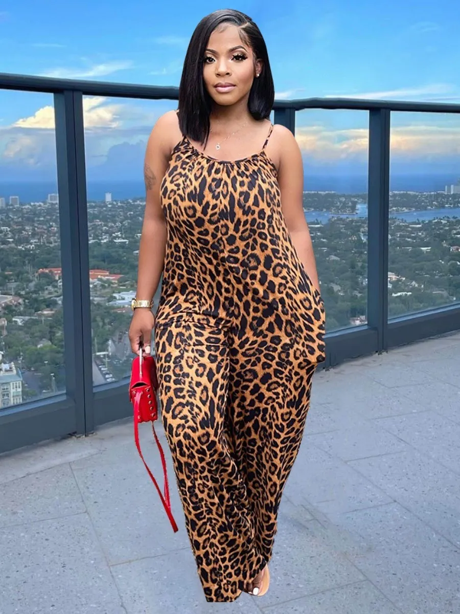 LW SXY Plus Size Leopard Print Pocket Design Jumpsuit Patchwork Sleeveless Spaghetti Strap Women Elastic Skinny Summer Outfit
LW SXY Plus Size Leopard Print Pocket Design Jumpsuit Patchwork Sleeveless Spaghetti Strap Women Elastic Skinny Summer Outfit