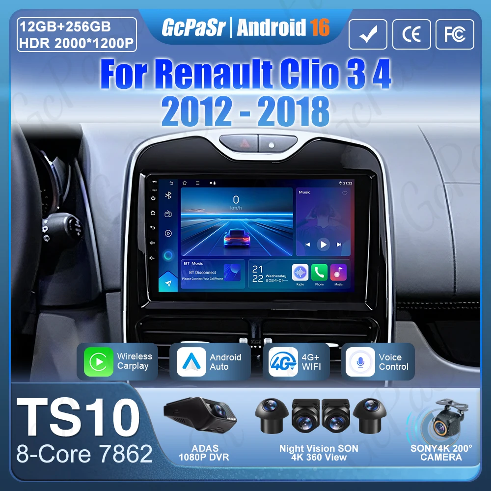 Android 16 For Renault Clio 3 4 2012 2013 2015 - 2018 Video BT Carplay Car Radio Display Car Monitor GPS Navigation 2k Autoradio
Android 16 For Renault Clio 3 4 2012 2013 2015 - 2018 Video BT Carplay Car Radio Display Car Monitor GPS Navigation 2k Autoradio