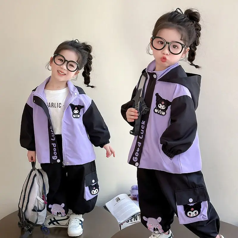 Girly Heart Kuromi Anime Kawaii Sanrio Casual Hardshell Coat Pants Set Cute Foreign Jacket Two-piece Set Clothes Gifts for Kids
Girly Heart Kuromi Anime Kawaii Sanrio Casual Hardshell Coat Pants Set Cute Foreign Jacket Two-piece Set Clothes Gifts for Kids