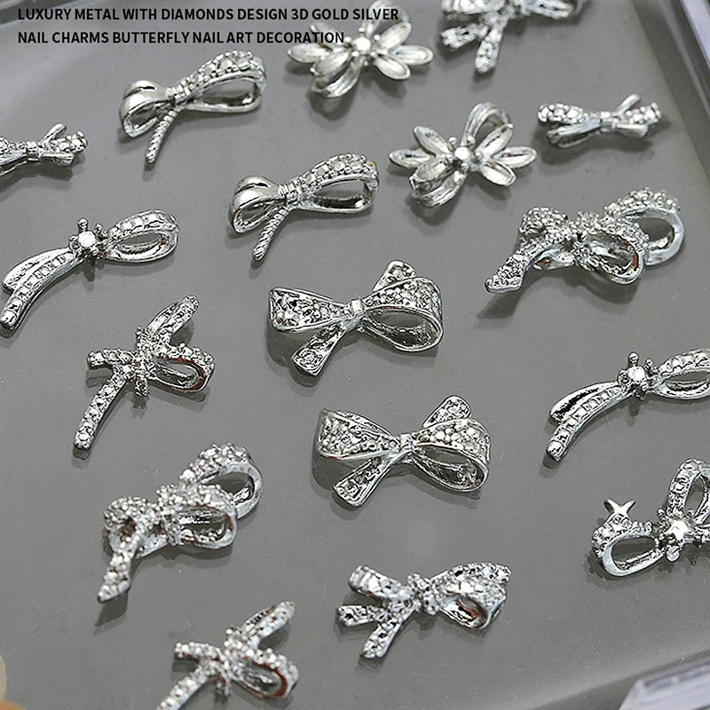 20PCS Retro Metal Bow Tie Nail Art Charms Silver Bowknot Accessories Parts For Nails Decoration Manicure Decor Supplies Material
20PCS Retro Metal Bow Tie Nail Art Charms Silver Bowknot Accessories Parts For Nails Decoration Manicure Decor Supplies Material