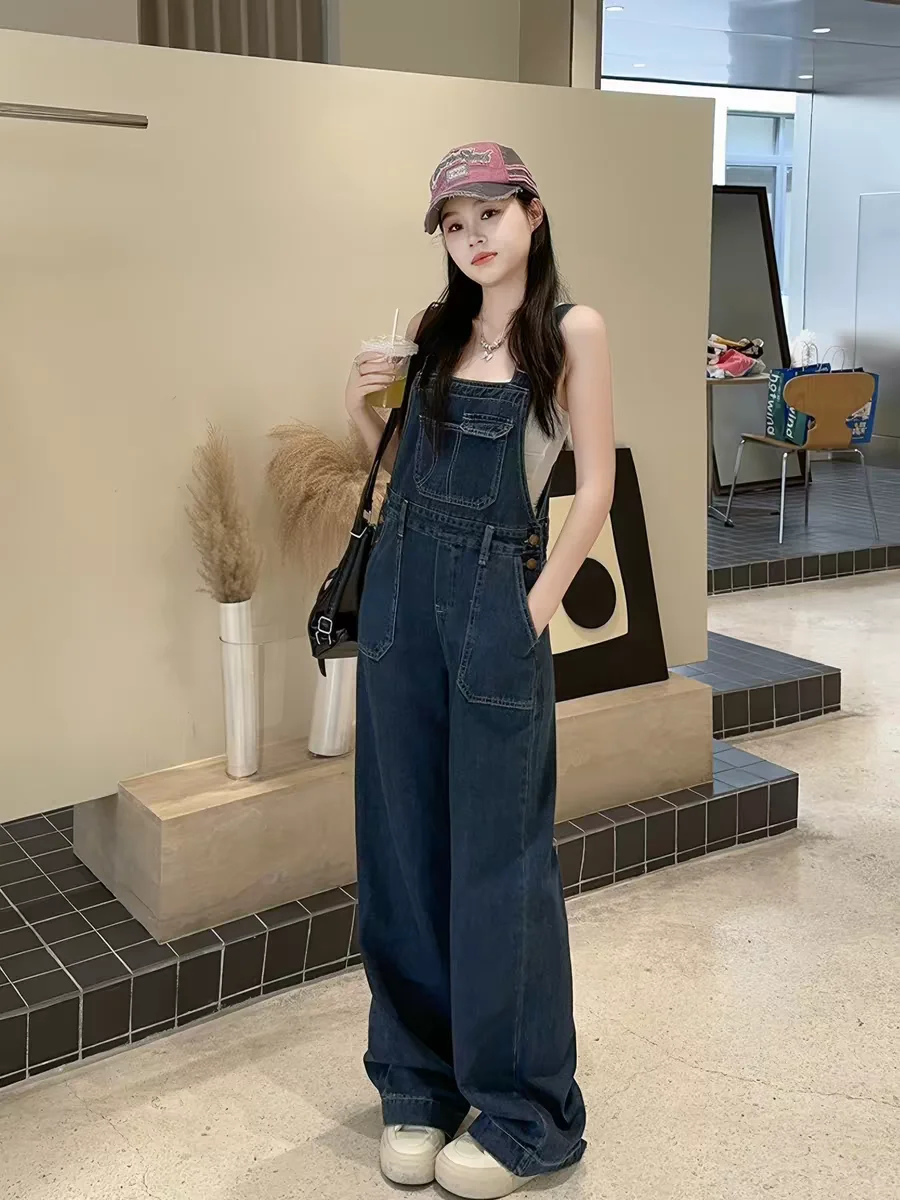 American Style Retro Denim Overalls Women's New 2026 Trendy High Waist Loose Slim Straight Jeans One-Piece Pants
American Style Retro Denim Overalls Women's New 2026 Trendy High Waist Loose Slim Straight Jeans One-Piece Pants