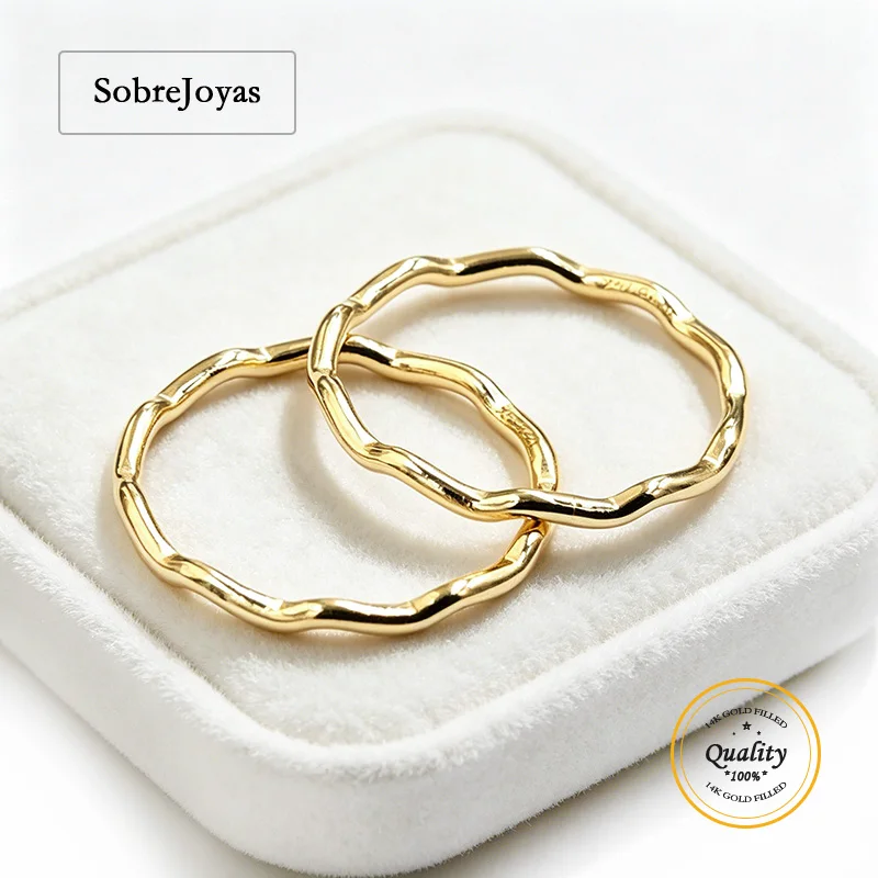 14K Gold Filled 1.0mm Wavy Ring Boho Minimalist Wave Stacking Knuckle Ring for Women Gold Jewelry Accessories
14K Gold Filled 1.0mm Wavy Ring Boho Minimalist Wave Stacking Knuckle Ring for Women Gold Jewelry Accessories