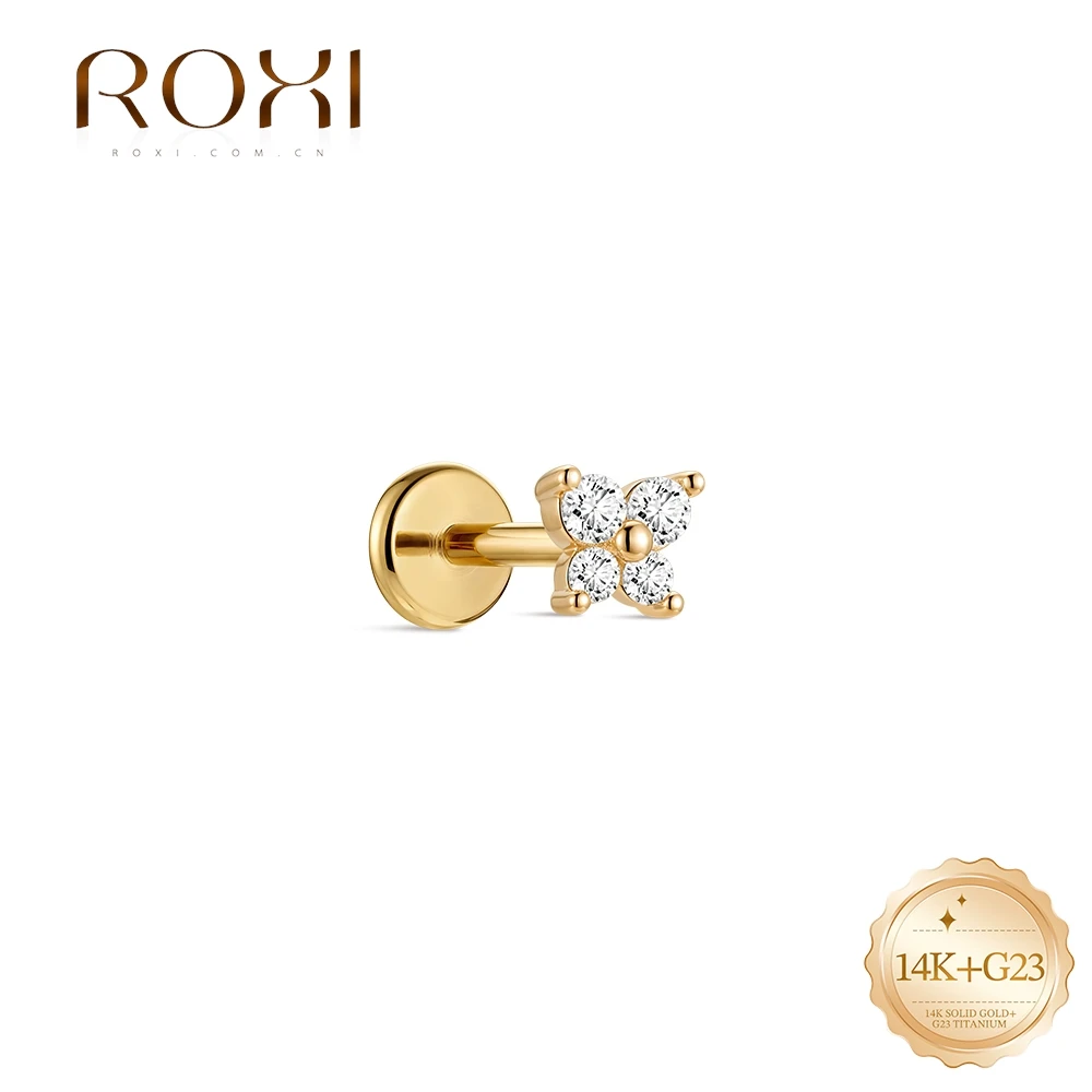ROXI 1PC 14K Solid Gold Classic Minimalist Butterfly CZ Piercing Cartilage Stud Daily Dating Wedding Ear Jewelry
ROXI 1PC 14K Solid Gold Classic Minimalist Butterfly CZ Piercing Cartilage Stud Daily Dating Wedding Ear Jewelry