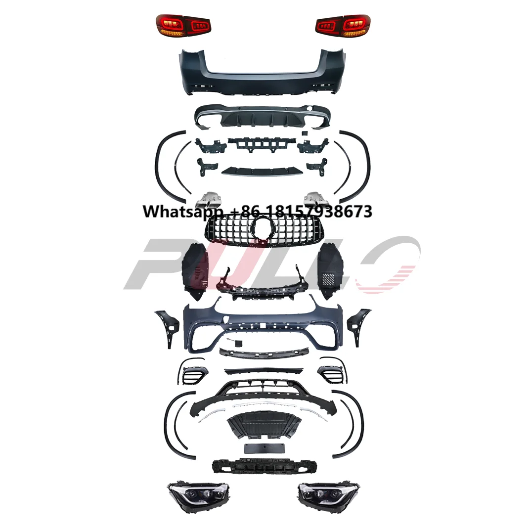 High Quality Car Accessories for Mercedes Benz GLC Class X253 16-19 Change to 21 GLC63 AMG Front Rear Bumper with Grille Lamps
High Quality Car Accessories for Mercedes Benz GLC Class X253 16-19 Change to 21 GLC63 AMG Front Rear Bumper with Grille Lamps