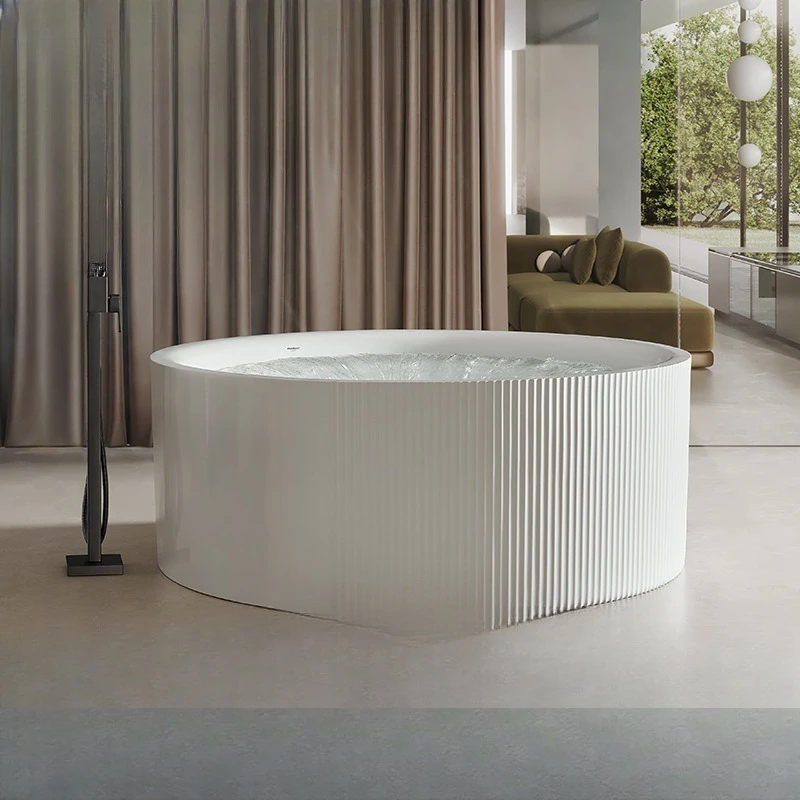 Acrylic Jacuzzi Home Freestanding Waterfall Surf Bubble Round Double Bathtub
Acrylic Jacuzzi Home Freestanding Waterfall Surf Bubble Round Double Bathtub