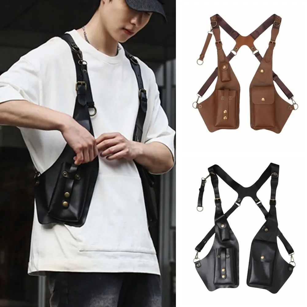 Retro Steampunk Shoulder Harness Bag PU Leather Vintage Mobile Phone Purse Adjustable Strap Anti-Theft Shoulder Harness Bag
Retro Steampunk Shoulder Harness Bag PU Leather Vintage Mobile Phone Purse Adjustable Strap Anti-Theft Shoulder Harness Bag