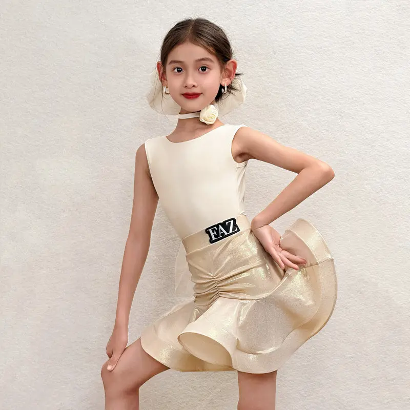 Children Latin Dance Competition Clothing For Girls Sleeveless Tops Split Skirts Suit Samba Chacha Tango Latin Dance Wear XH4874
Children Latin Dance Competition Clothing For Girls Sleeveless Tops Split Skirts Suit Samba Chacha Tango Latin Dance Wear XH4874