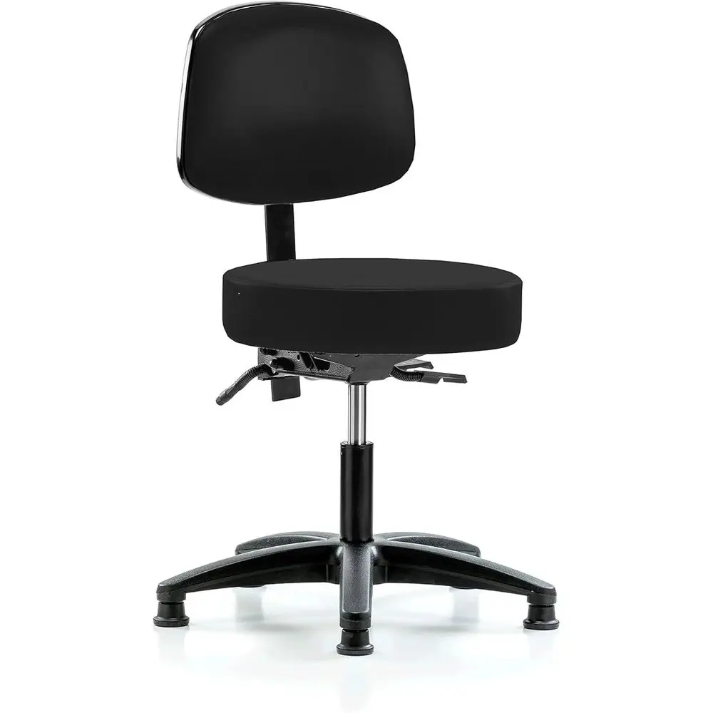Height-Adjustable Desk Stool with Back, 18.5-24 Range, Black Fabric
Height-Adjustable Desk Stool with Back, 18.5-24 Range, Black Fabric