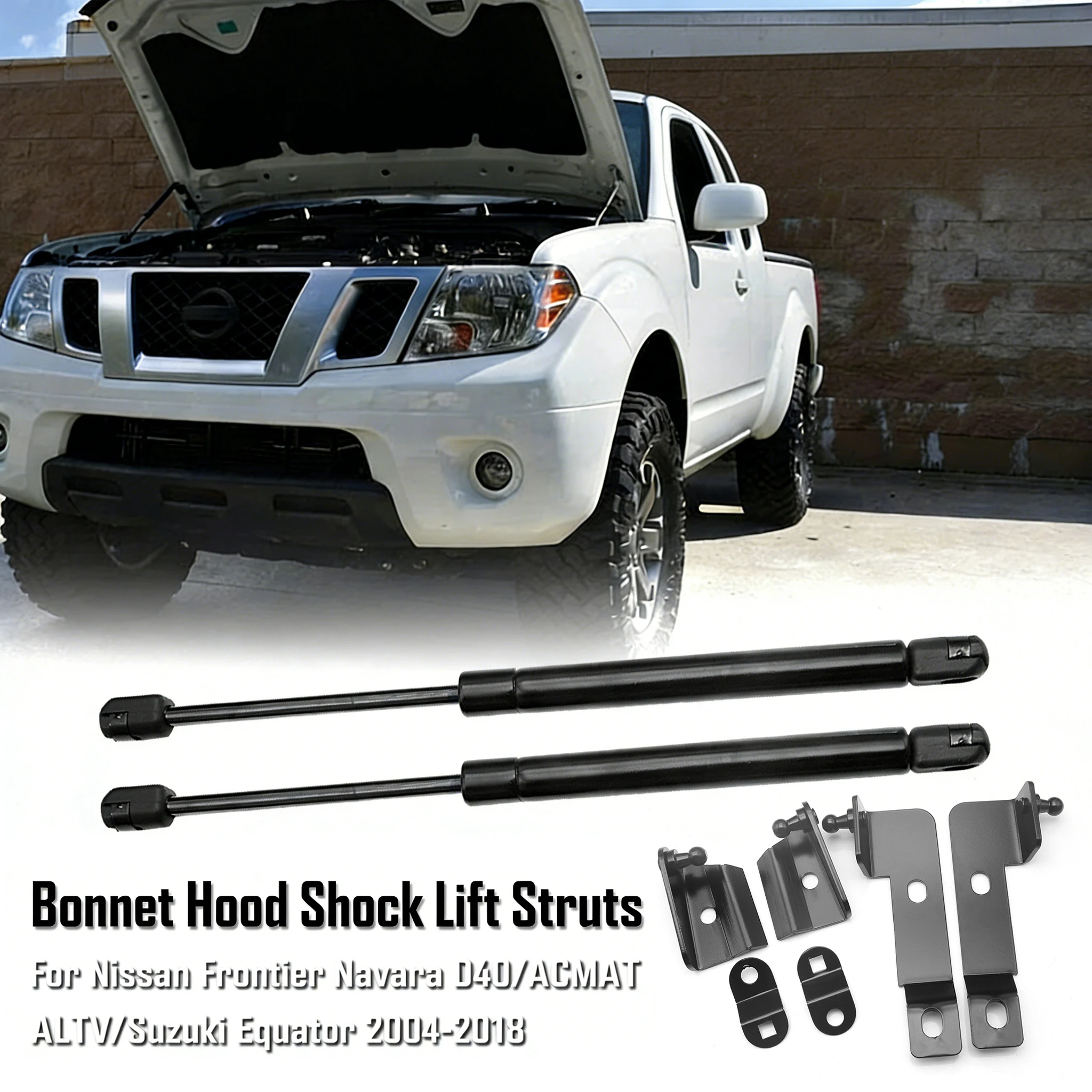 2x Bonnet Lift Supports Front Hood Gas Struts Car Accessories For Nissan Frontier Navara D40/ACMAT ALTV/Suzuki Equator 2004-2018
2x Bonnet Lift Supports Front Hood Gas Struts Car Accessories For Nissan Frontier Navara D40/ACMAT ALTV/Suzuki Equator 2004-2018