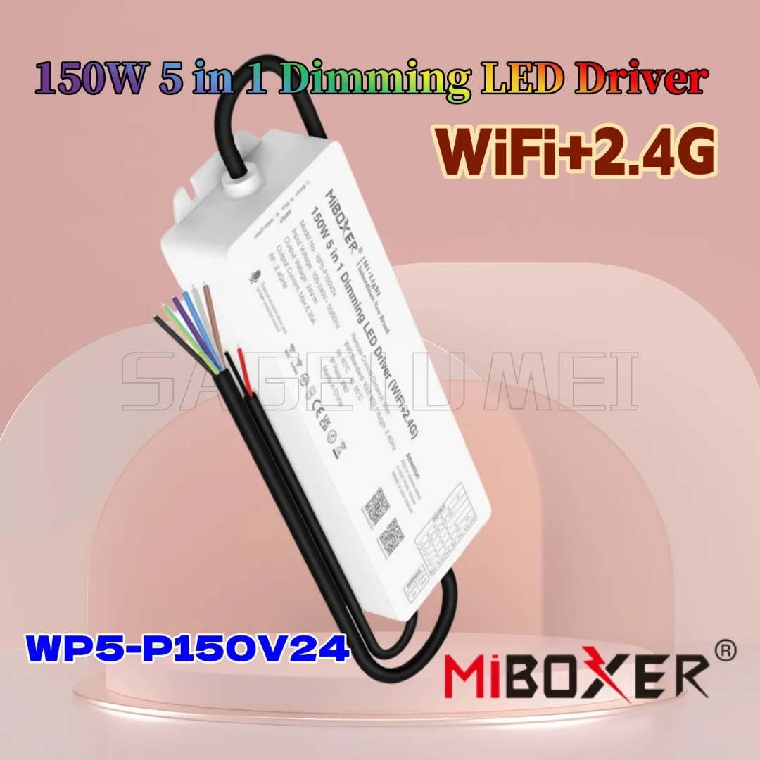 NEW WP5-P150V24 5in1 Dimming LED Driver WiFi+2.4G Dimmer Waterproof Driver for Single Color Dual White/RGB/RGBW/RGBCCT LED Strip
NEW WP5-P150V24 5in1 Dimming LED Driver WiFi+2.4G Dimmer Waterproof Driver for Single Color Dual White/RGB/RGBW/RGBCCT LED Strip