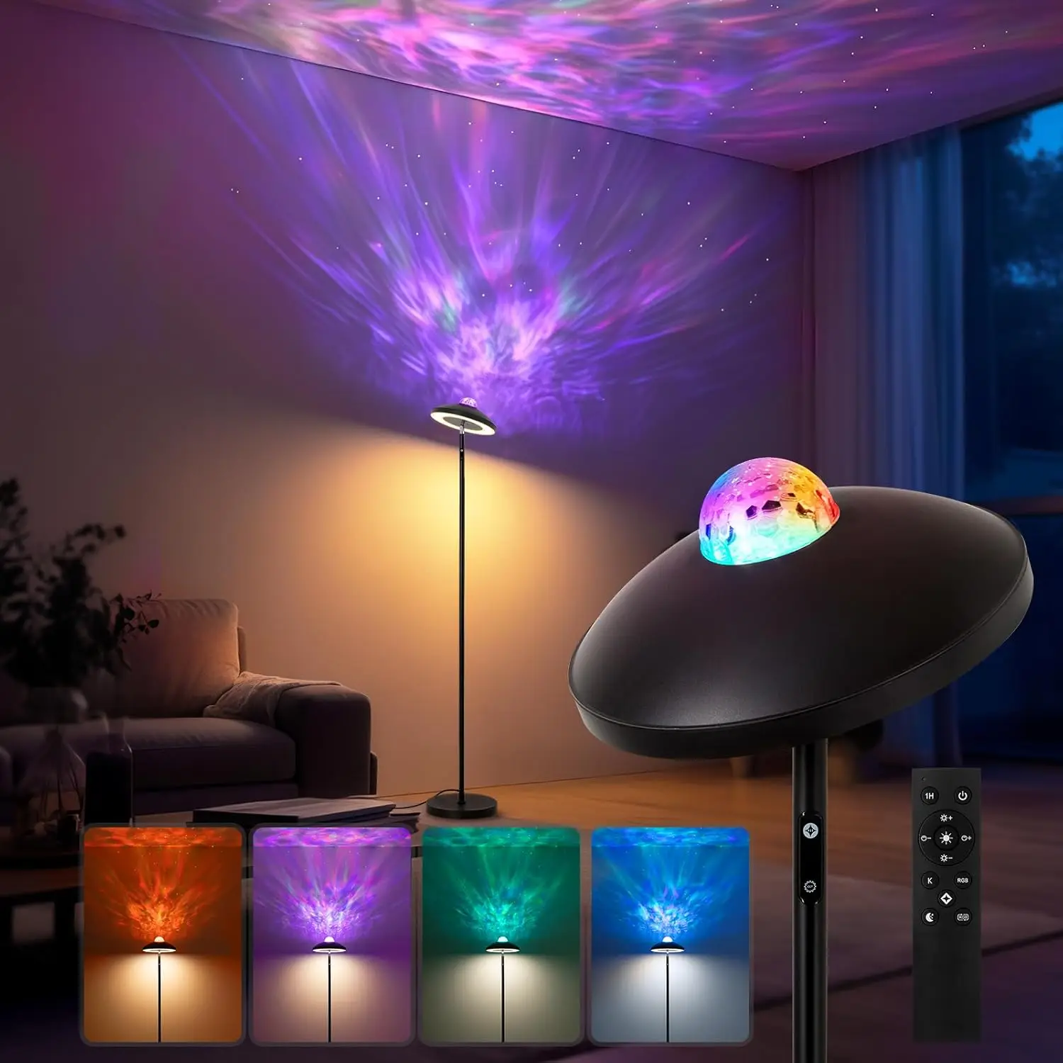 RGB-проектор звездного неба, светодиодный напольный светильник с регулируемой яркостью и изменением цвета для спальни и гостиной
RGB-проектор звездного неба, светодиодный напольный светильник с регулируемой яркостью и изменением цвета для спальни и гостиной