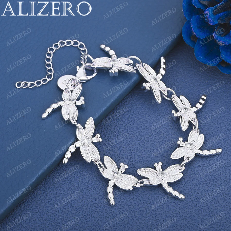 ALIZERO 925 Sterling Silver Bracelets Zircon Dragonflys Bracelet For Women Fashion Wedding Party Gift Jewelry Wholesale
ALIZERO 925 Sterling Silver Bracelets Zircon Dragonflys Bracelet For Women Fashion Wedding Party Gift Jewelry Wholesale