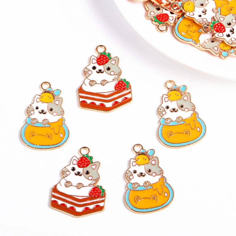 10Pcs/Lot Delicate Cute Cake Cat Honey Jar Cat Pendant Lovely Cartoon Charms For DIY Handmade Jewelry Making Accessories Finding
10Pcs/Lot Delicate Cute Cake Cat Honey Jar Cat Pendant Lovely Cartoon Charms For DIY Handmade Jewelry Making Accessories Finding