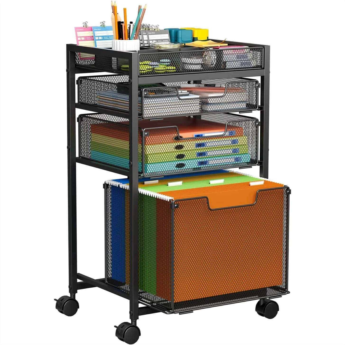Rolling File Cart with 3 Storage Drawers, Under Desk Filing Cabinet with DIY Divider, Hanging File Folder Organizer on Wheels,
Rolling File Cart with 3 Storage Drawers, Under Desk Filing Cabinet with DIY Divider, Hanging File Folder Organizer on Wheels,