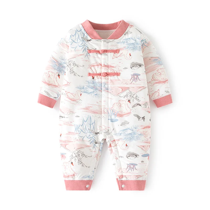 Pure Cotton Baby Romper Suit with Chinese Style Buttons 40g Soft Filled Snug-Fit Home Wear for Babies Warmth for Crawling
Pure Cotton Baby Romper Suit with Chinese Style Buttons 40g Soft Filled Snug-Fit Home Wear for Babies Warmth for Crawling