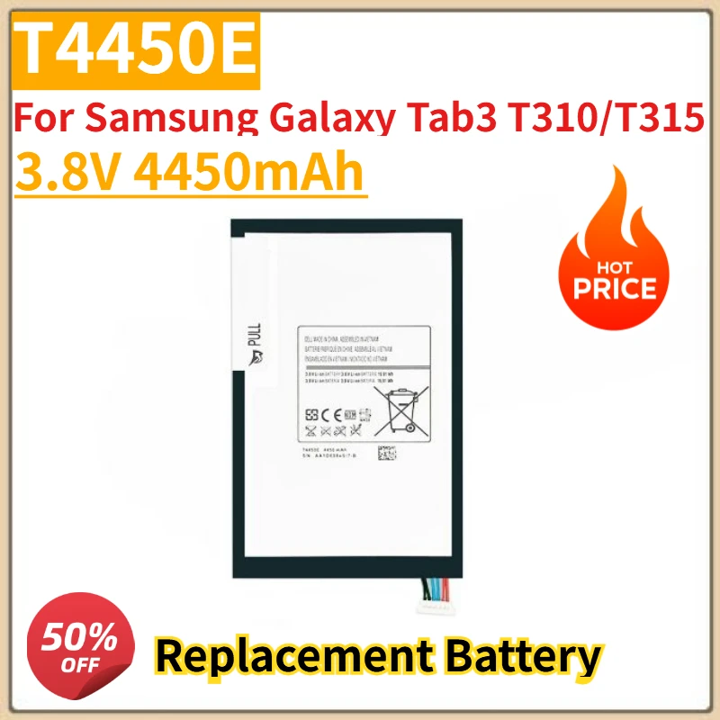 New Battery T4000E T4450E 4000mAh-4450mAh For Samsung Galaxy Tab3 T310 T315 Tab3 7.0
New Battery T4000E T4450E 4000mAh-4450mAh For Samsung Galaxy Tab3 T310 T315 Tab3 7.0