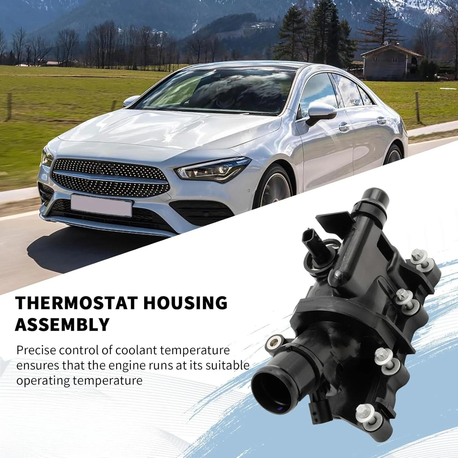 2822030175 Engine Coolant Thermostat Housing Assembly, Replacement for Mercedes Benz A160 180 200 CLA180 A250E GLB180,2822030175
2822030175 Engine Coolant Thermostat Housing Assembly, Replacement for Mercedes Benz A160 180 200 CLA180 A250E GLB180,2822030175