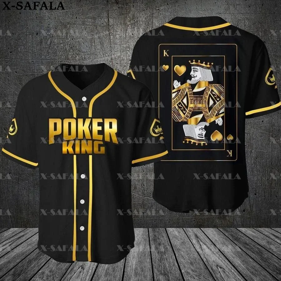 Custom Name POKER The King Lion 3D Printed Baseball Jersey Summer Shirt Men's Tops Tee Oversized Streetwear-1
Custom Name POKER The King Lion 3D Printed Baseball Jersey Summer Shirt Men's Tops Tee Oversized Streetwear-1