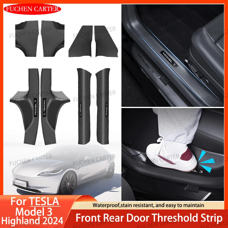 For Tesla Model3 Highland2024+ ABS Front Rear Door Sill Protector Threshold Strip Anti-kick Guard Panel Waterproof Pad Accessory
For Tesla Model3 Highland2024+ ABS Front Rear Door Sill Protector Threshold Strip Anti-kick Guard Panel Waterproof Pad Accessory