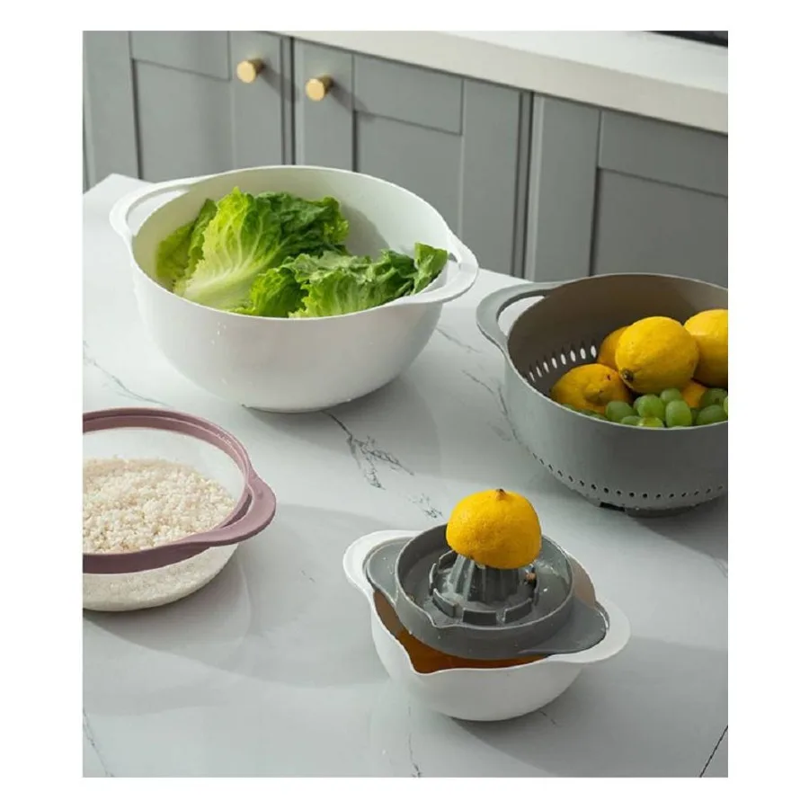 MultiPurpose Strainer Colander Set Washing Basket Juicer Sifter with Drain Basin
MultiPurpose Strainer Colander Set Washing Basket Juicer Sifter with Drain Basin