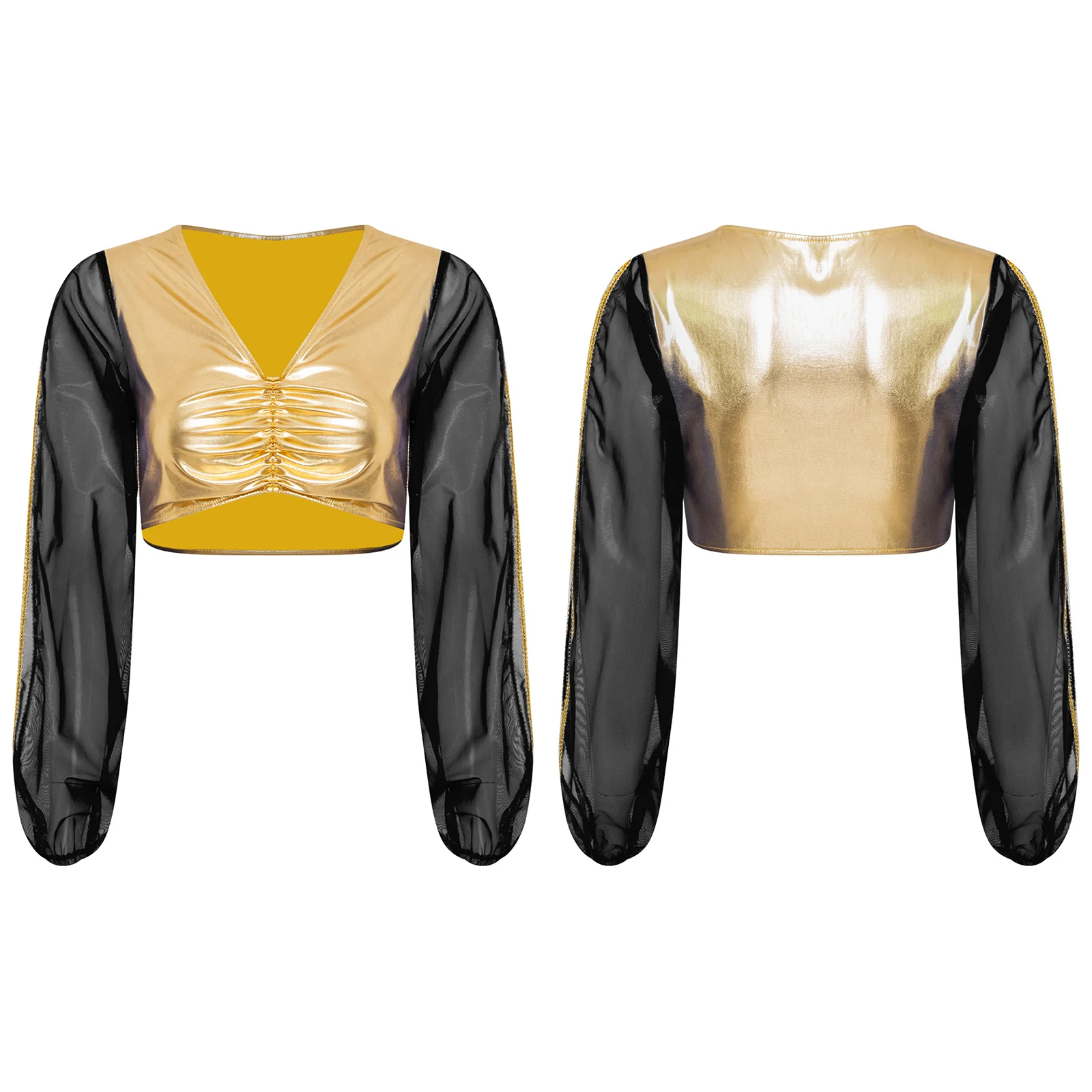 Women Arabian Middle-east Princess Daily Crop Tops Metallic Shiny Blouse for Festival Ethnic Carnival Party Daily Crop Tops
Women Arabian Middle-east Princess Daily Crop Tops Metallic Shiny Blouse for Festival Ethnic Carnival Party Daily Crop Tops