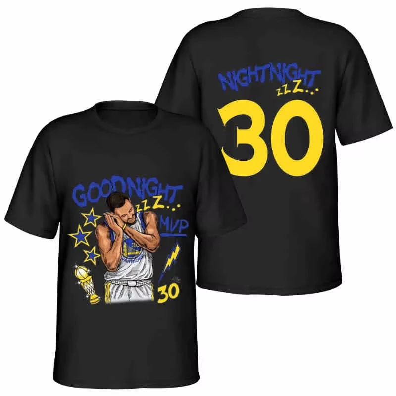 Warriors Curry Goodnight Sports Men's T-shirt Trendy Printed American Basketball Short Sleeve Shooting Kdis Training Clothes Top
Warriors Curry Goodnight Sports Men's T-shirt Trendy Printed American Basketball Short Sleeve Shooting Kdis Training Clothes Top
