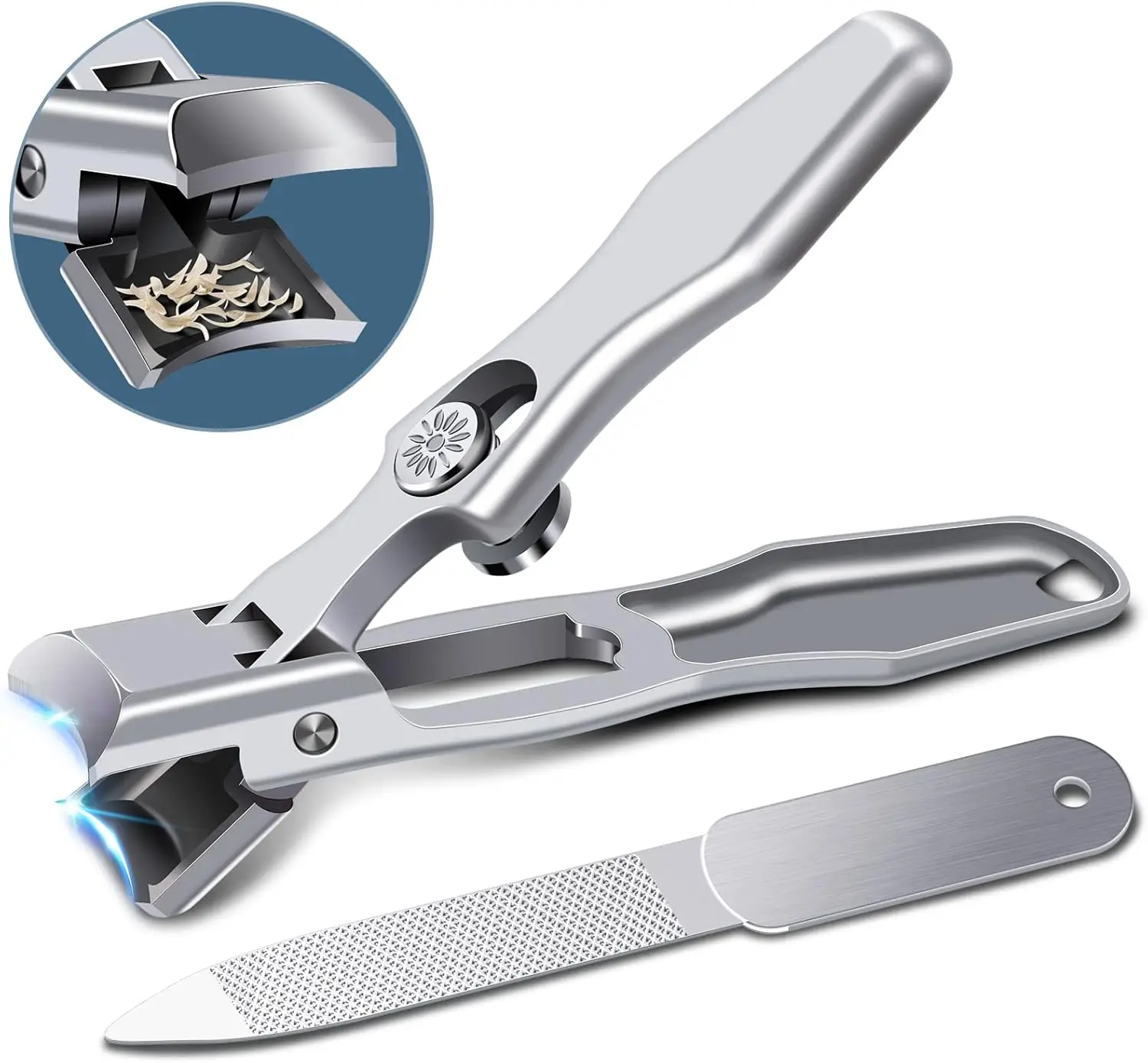 Ultra Sharp Nail Clippers for Thick Nails, Anti-Splash Stainless Steel, Wide Jaw, Portable for Men & Seniors
Ultra Sharp Nail Clippers for Thick Nails, Anti-Splash Stainless Steel, Wide Jaw, Portable for Men & Seniors