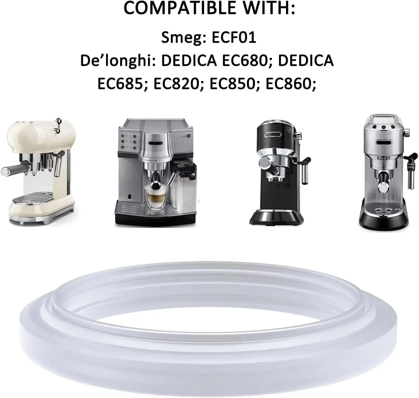 For Delonghi Dedica EC680/685 sealing ring, 57mm durable silicone steam ring, Grouphead gasket replacement parts
For Delonghi Dedica EC680/685 sealing ring, 57mm durable silicone steam ring, Grouphead gasket replacement parts