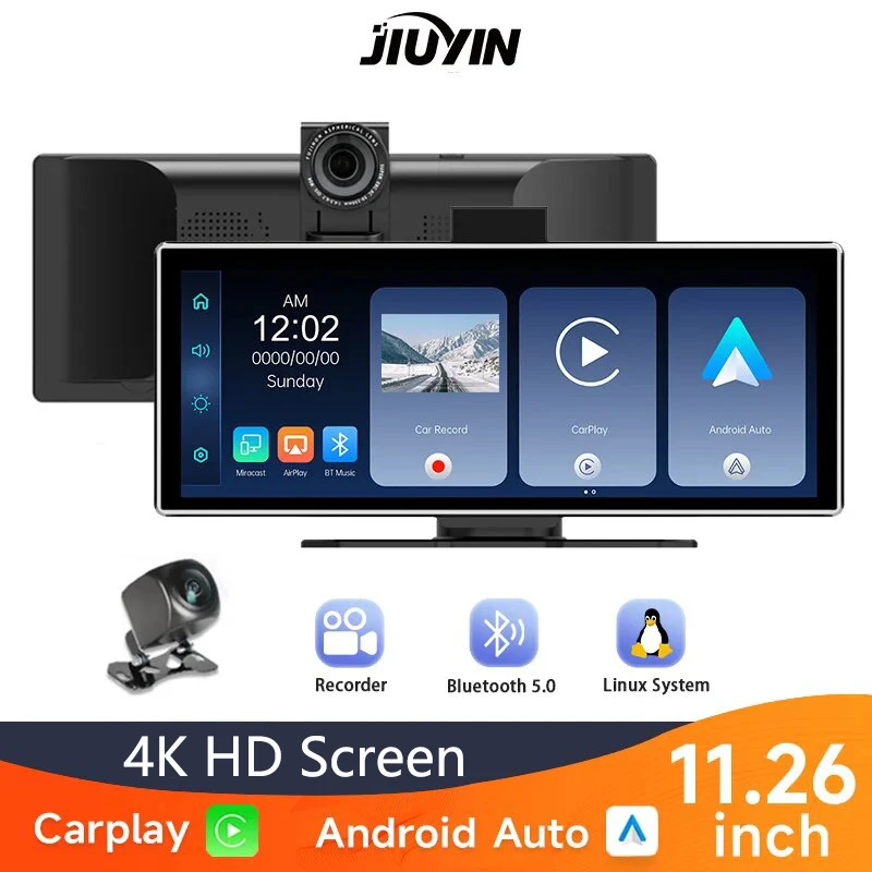 11.26 Inch Car Radio IPS Touch Screen Multimedia Video Player Portable 4K DVR Wireless CarPlay Android Auto Dual Lens Recorder
11.26 Inch Car Radio IPS Touch Screen Multimedia Video Player Portable 4K DVR Wireless CarPlay Android Auto Dual Lens Recorder