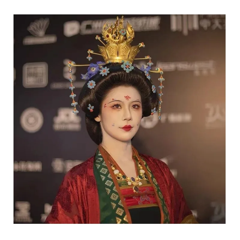 Tang Feng Provider of The Same Jewelry Tang Dynasty Wedding Phoenix Crown Hair Accessories Hanfu Headgear Classical Court Hairpi
Tang Feng Provider of The Same Jewelry Tang Dynasty Wedding Phoenix Crown Hair Accessories Hanfu Headgear Classical Court Hairpi