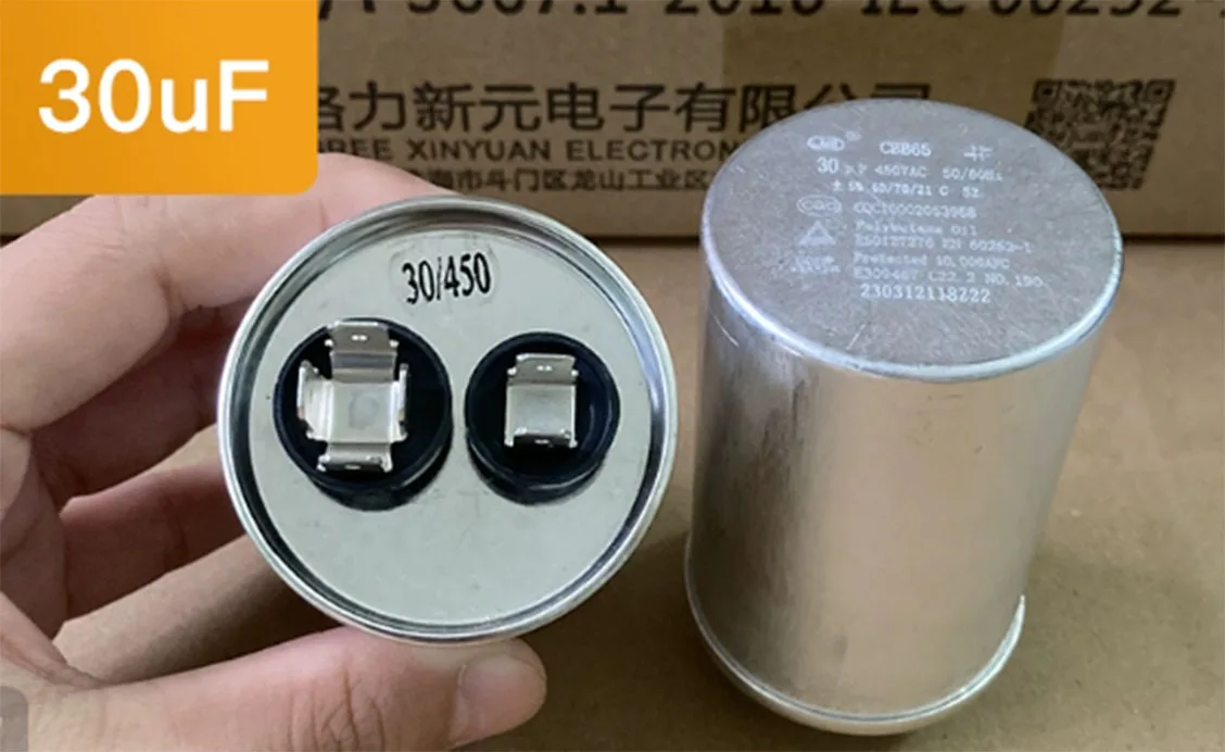 CBB65 450V30UF Original New JD Gree Brand Air Conditioner Compressor Start Capacitor AC Motor Capacitor
CBB65 450V30UF Original New JD Gree Brand Air Conditioner Compressor Start Capacitor AC Motor Capacitor