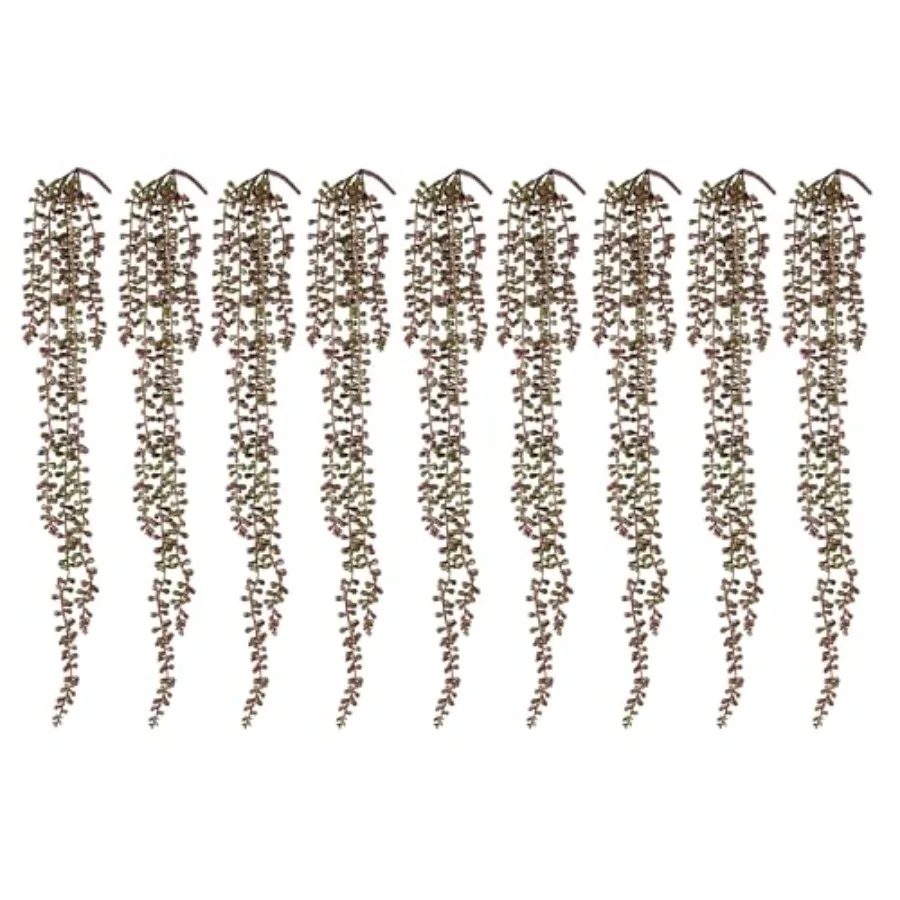 9PCS Orange Artificial Succulents Hanging Plants 27.5 Inch Fake String of Pearls Greenery with 5 Branches for Autumn Home Garde
9PCS Orange Artificial Succulents Hanging Plants 27.5 Inch Fake String of Pearls Greenery with 5 Branches for Autumn Home Garde